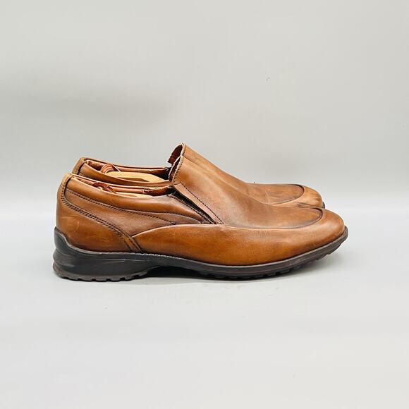 Bass Shoes Men 10 Brown Leather Slip On Casual Loafers Cushioned Comfort Walking main image 8